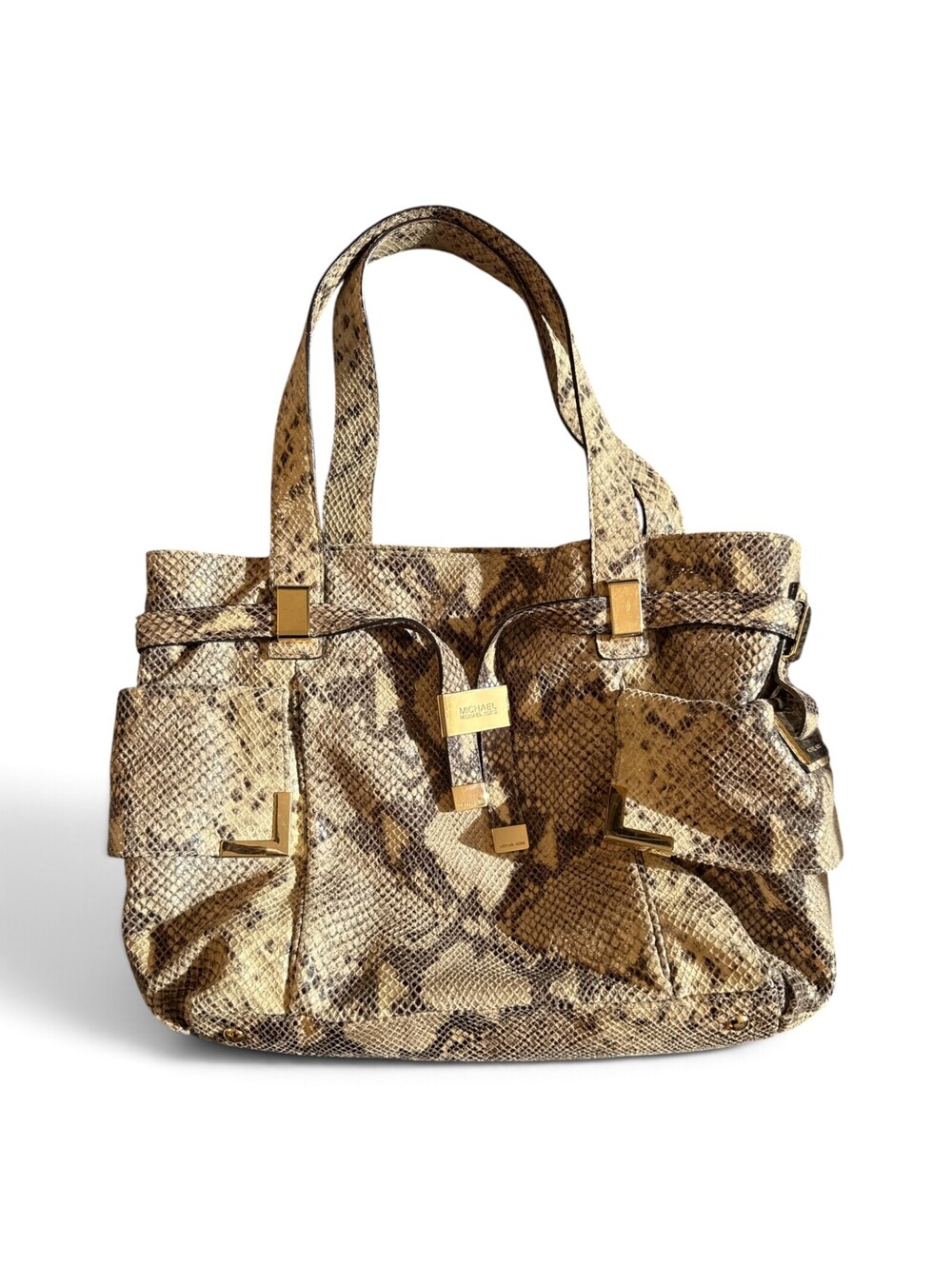 MICHAEL Michael Kors Snakeskin Embossed Leather Tote